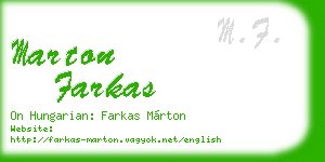 marton farkas business card
