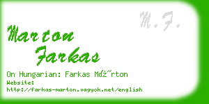 marton farkas business card